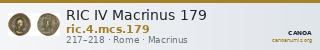 RIC IV Macrinus 179 — CANOA