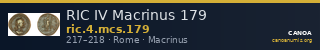 RIC IV Macrinus 179 — CANOA