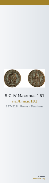 RIC IV Macrinus 181 — CANOA