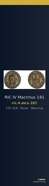 RIC IV Macrinus 181 — CANOA