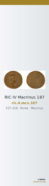 RIC IV Macrinus 187 — CANOA