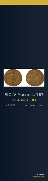 RIC IV Macrinus 187 — CANOA