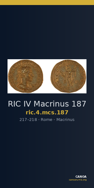 RIC IV Macrinus 187 — CANOA