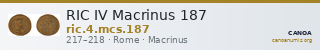 RIC IV Macrinus 187 — CANOA