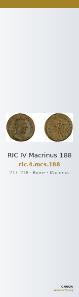 RIC IV Macrinus 188 — CANOA