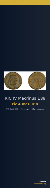 RIC IV Macrinus 188 — CANOA