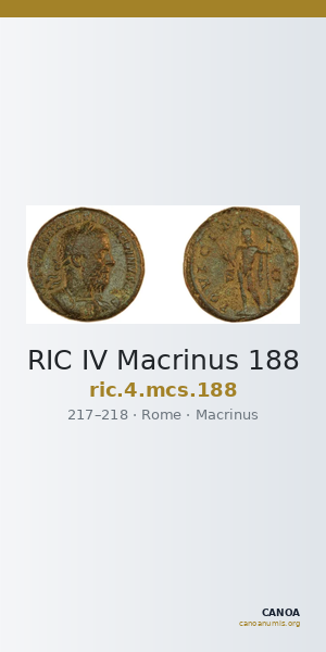 RIC IV Macrinus 188 — CANOA