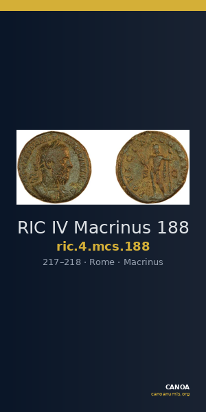 RIC IV Macrinus 188 — CANOA