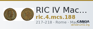 RIC IV Macrinus 188 — CANOA