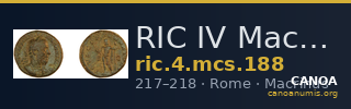 RIC IV Macrinus 188 — CANOA