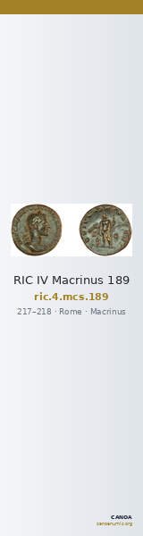 RIC IV Macrinus 189 — CANOA