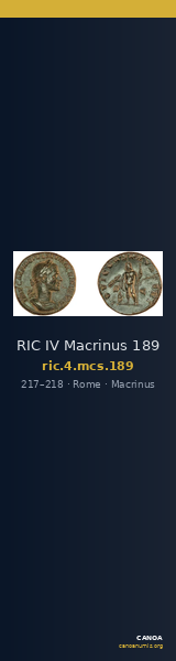 RIC IV Macrinus 189 — CANOA