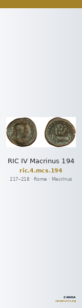 RIC IV Macrinus 194 — CANOA