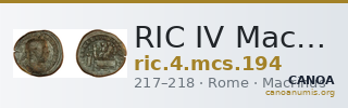 RIC IV Macrinus 194 — CANOA