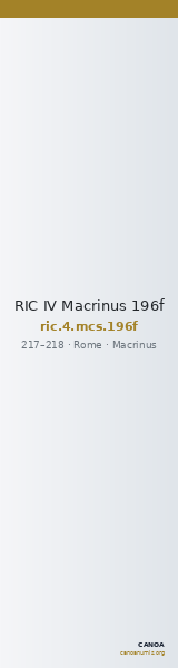 RIC IV Macrinus 196f — CANOA