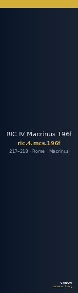 RIC IV Macrinus 196f — CANOA