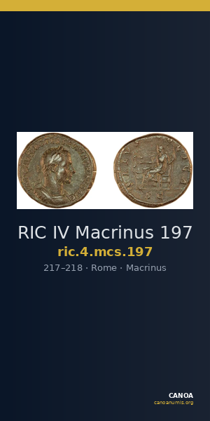 RIC IV Macrinus 197 — CANOA