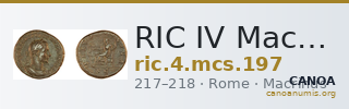 RIC IV Macrinus 197 — CANOA