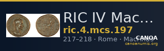 RIC IV Macrinus 197 — CANOA