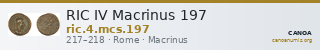 RIC IV Macrinus 197 — CANOA