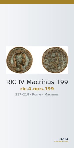 RIC IV Macrinus 199 — CANOA