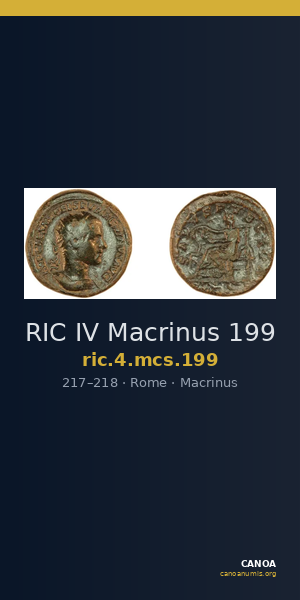 RIC IV Macrinus 199 — CANOA