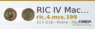 RIC IV Macrinus 199 — CANOA