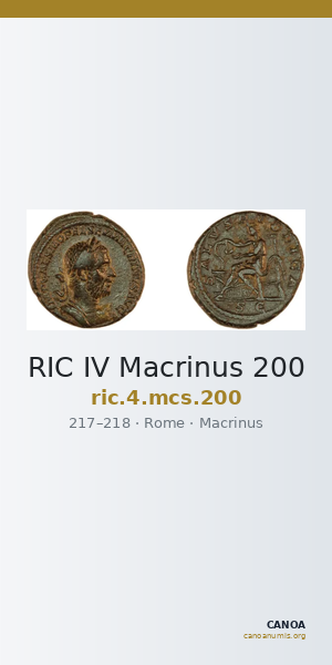 RIC IV Macrinus 200 — CANOA