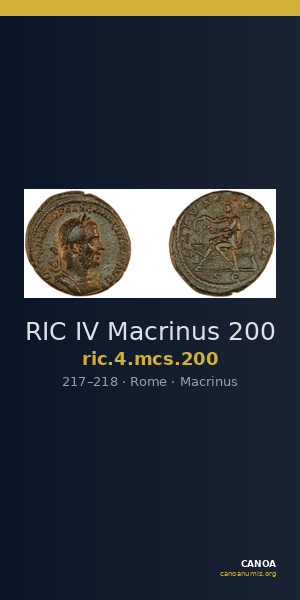 RIC IV Macrinus 200 — CANOA