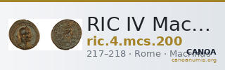 RIC IV Macrinus 200 — CANOA