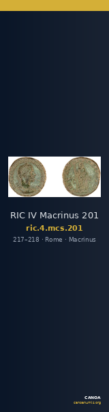 RIC IV Macrinus 201 — CANOA