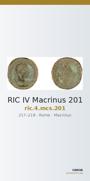RIC IV Macrinus 201 — CANOA