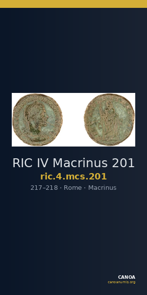 RIC IV Macrinus 201 — CANOA