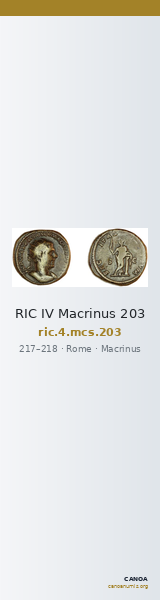 RIC IV Macrinus 203 — CANOA