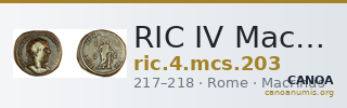 RIC IV Macrinus 203 — CANOA