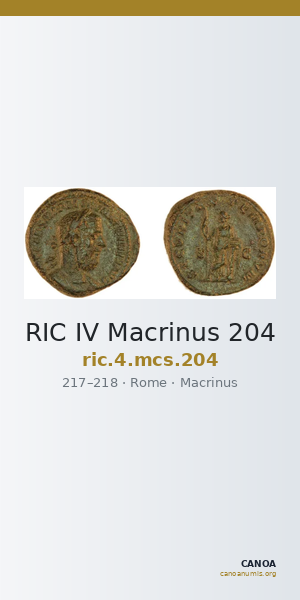 RIC IV Macrinus 204 — CANOA