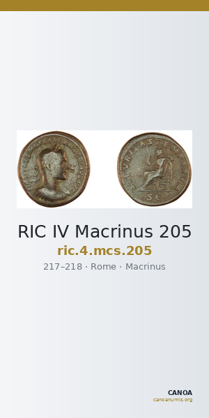 RIC IV Macrinus 205 — CANOA