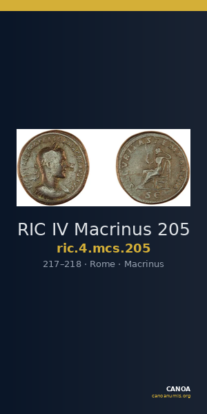 RIC IV Macrinus 205 — CANOA