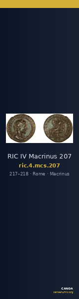 RIC IV Macrinus 207 — CANOA