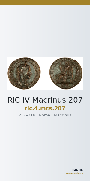 RIC IV Macrinus 207 — CANOA