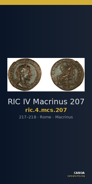 RIC IV Macrinus 207 — CANOA