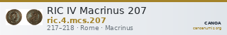 RIC IV Macrinus 207 — CANOA