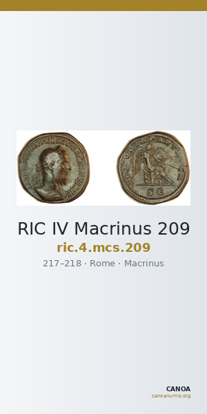 RIC IV Macrinus 209 — CANOA