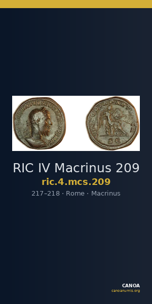 RIC IV Macrinus 209 — CANOA