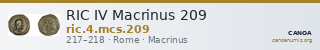 RIC IV Macrinus 209 — CANOA