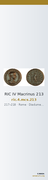 RIC IV Macrinus 213 — CANOA