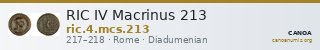 RIC IV Macrinus 213 — CANOA