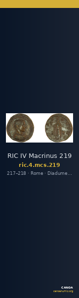 RIC IV Macrinus 219 — CANOA