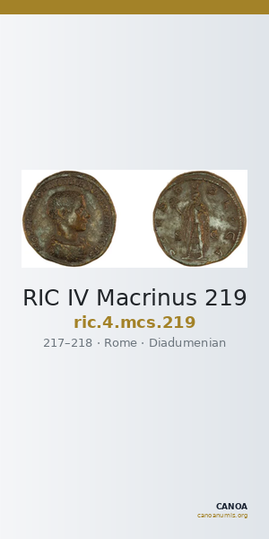 RIC IV Macrinus 219 — CANOA