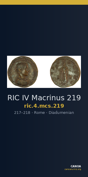 RIC IV Macrinus 219 — CANOA
